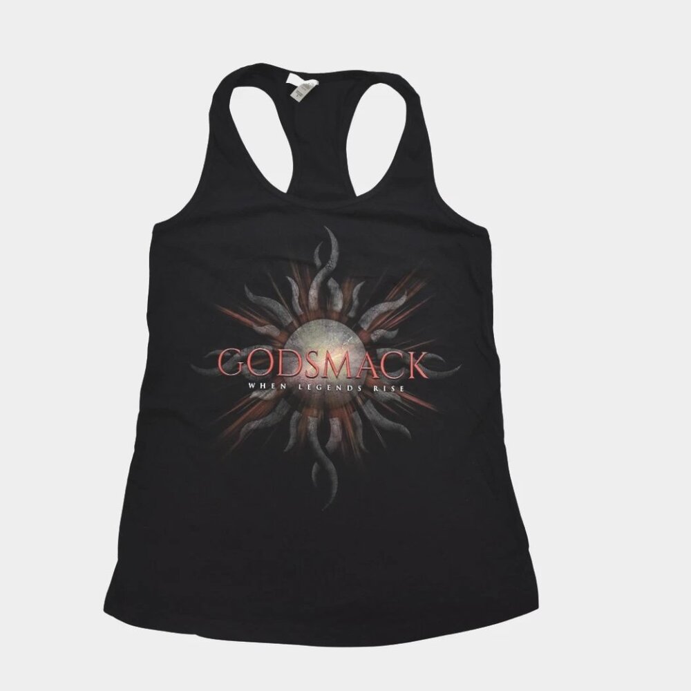 Godsmack When Legends Rise Sun Logo Womens Racerback Tank Top Shirt New Small